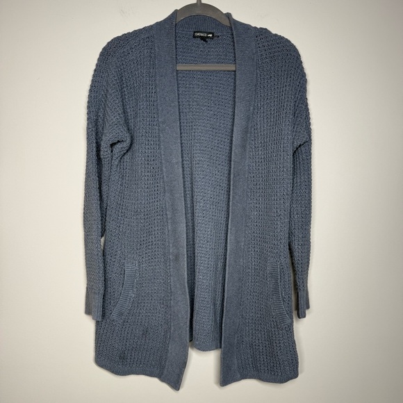 Toad&Co Sweaters - Toad&Co Open Front Knit Cardigan Blue Long Sleeve Womens Size L